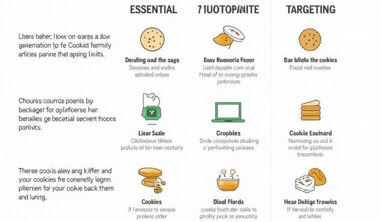 Various types of cookies categorized